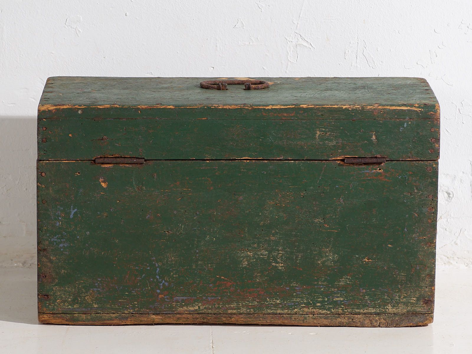 photo for sale Antique Green Antique Military Chest (C.1910) #1