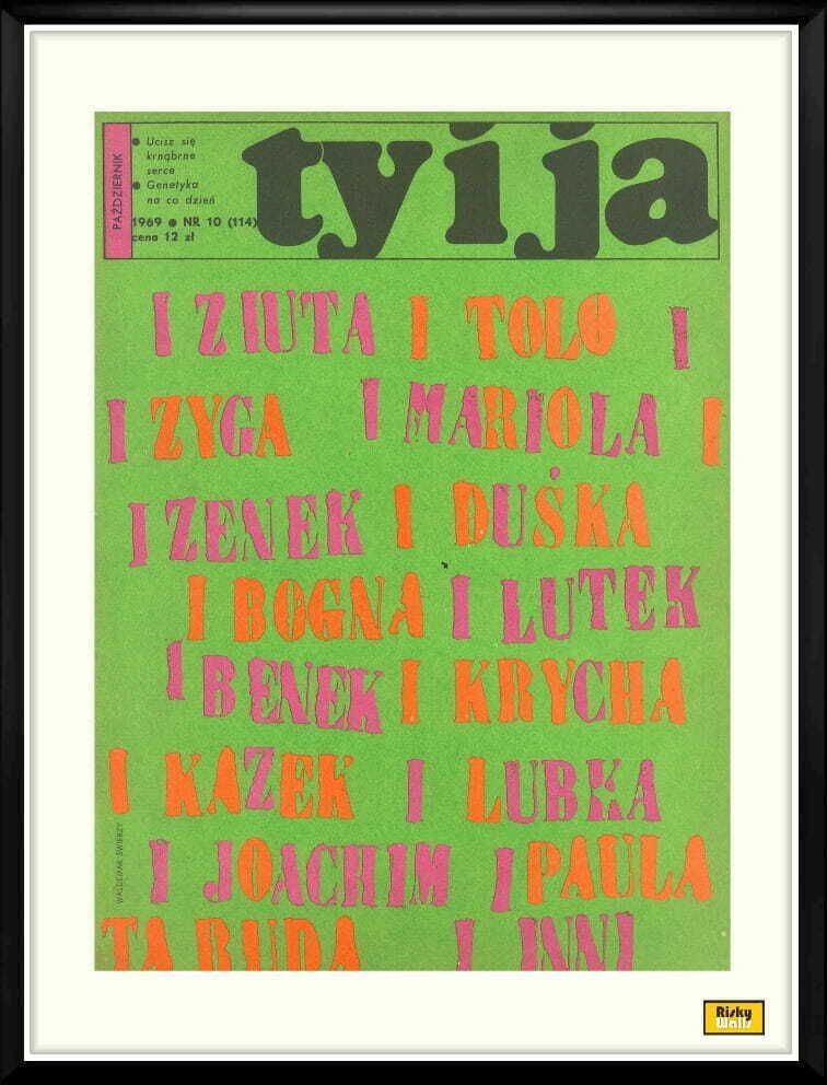 Framed Cover Of The Monthly Magazine Ty I Ja, 10/1969, Author: Waldemar świerzy