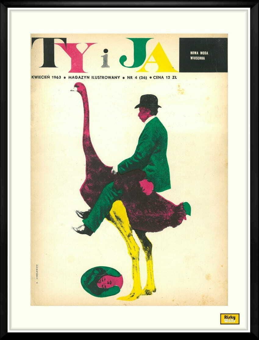 Cover Of The Monthly Magazine Ty And Ja, 04/1963, Cars. Roman Cieślewicz