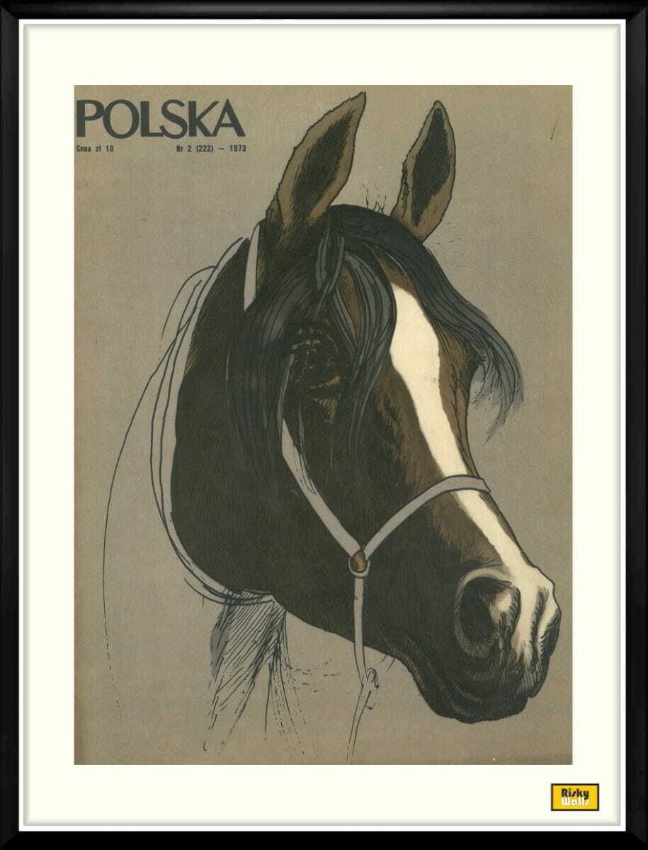 Two Framed Covers Of Polska Magazine, Cars. Joseph Wilkoń, 1973 photo Art