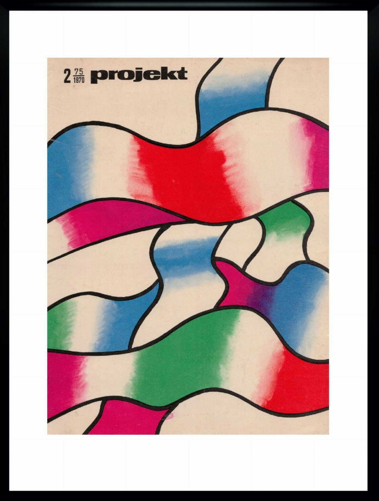 Two Framed Covers Of The Magazine Projekt From 1970, Cars. Waldemar Of The Sprists photo for sale