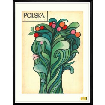 Framed Cover Of Polska Magazine From September 1970, Author: Jan Lenica "Przemijanie" photo furniture