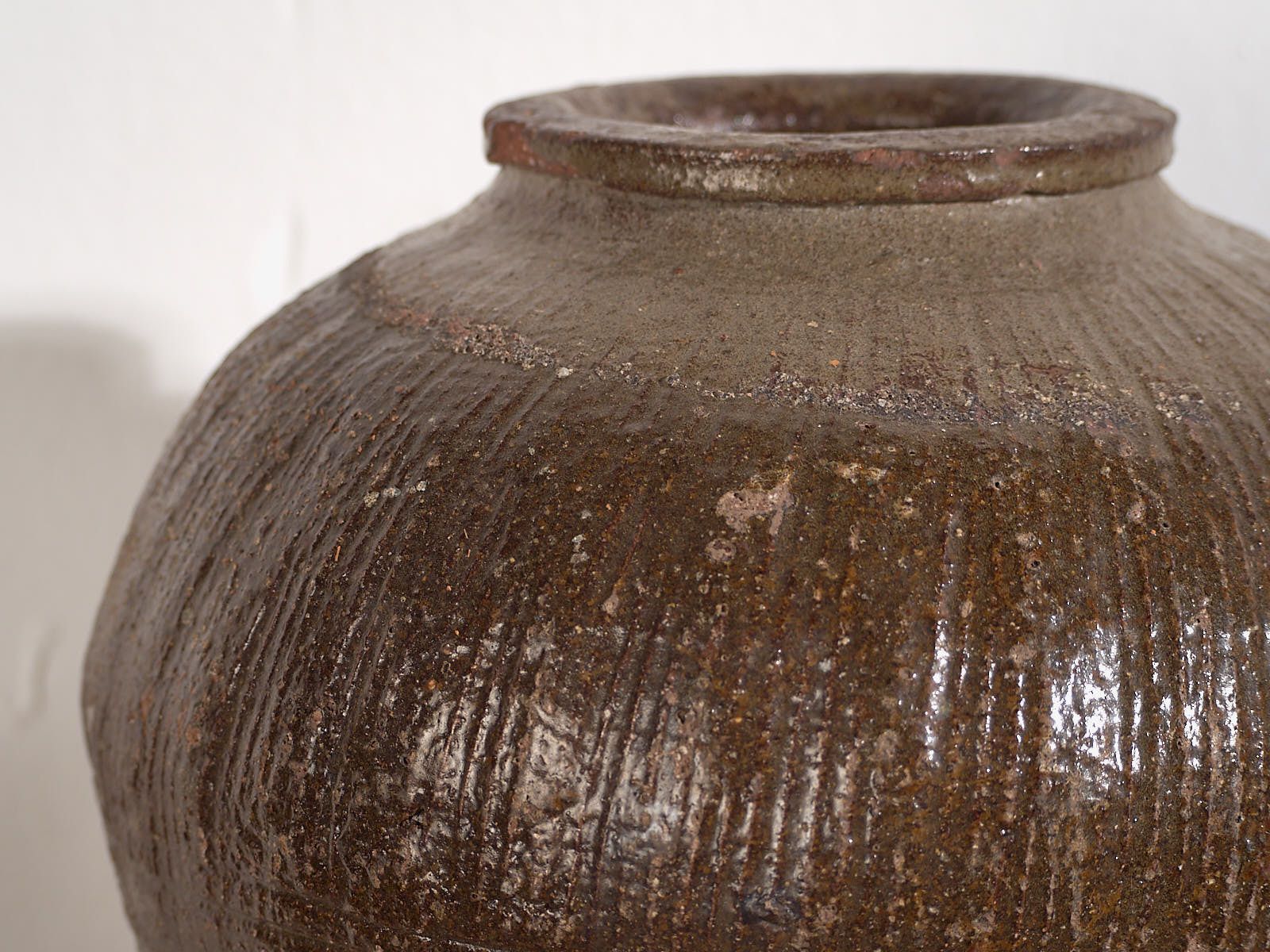 Antique Chinese Ceramic Vase In Dark Shades (C.1900) #5 photo Home Decor