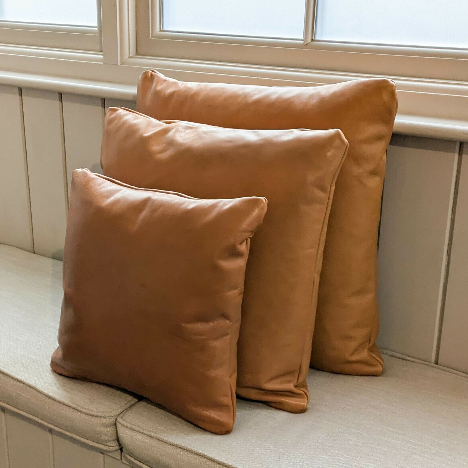 Ccc1 One Of Our Luxury Leather Cushions 3 Sizes Available photo Textiles