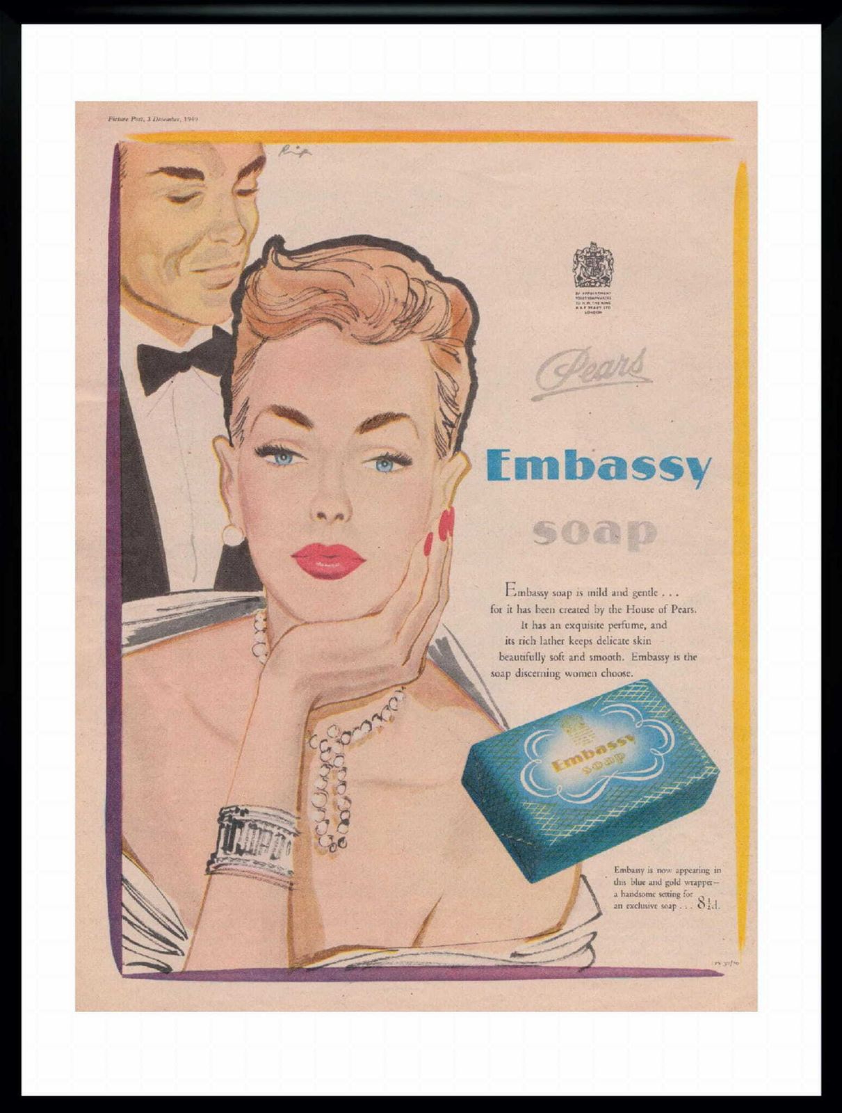 Luminated English Soap Advertising Embassy From 1949 photo furniture
