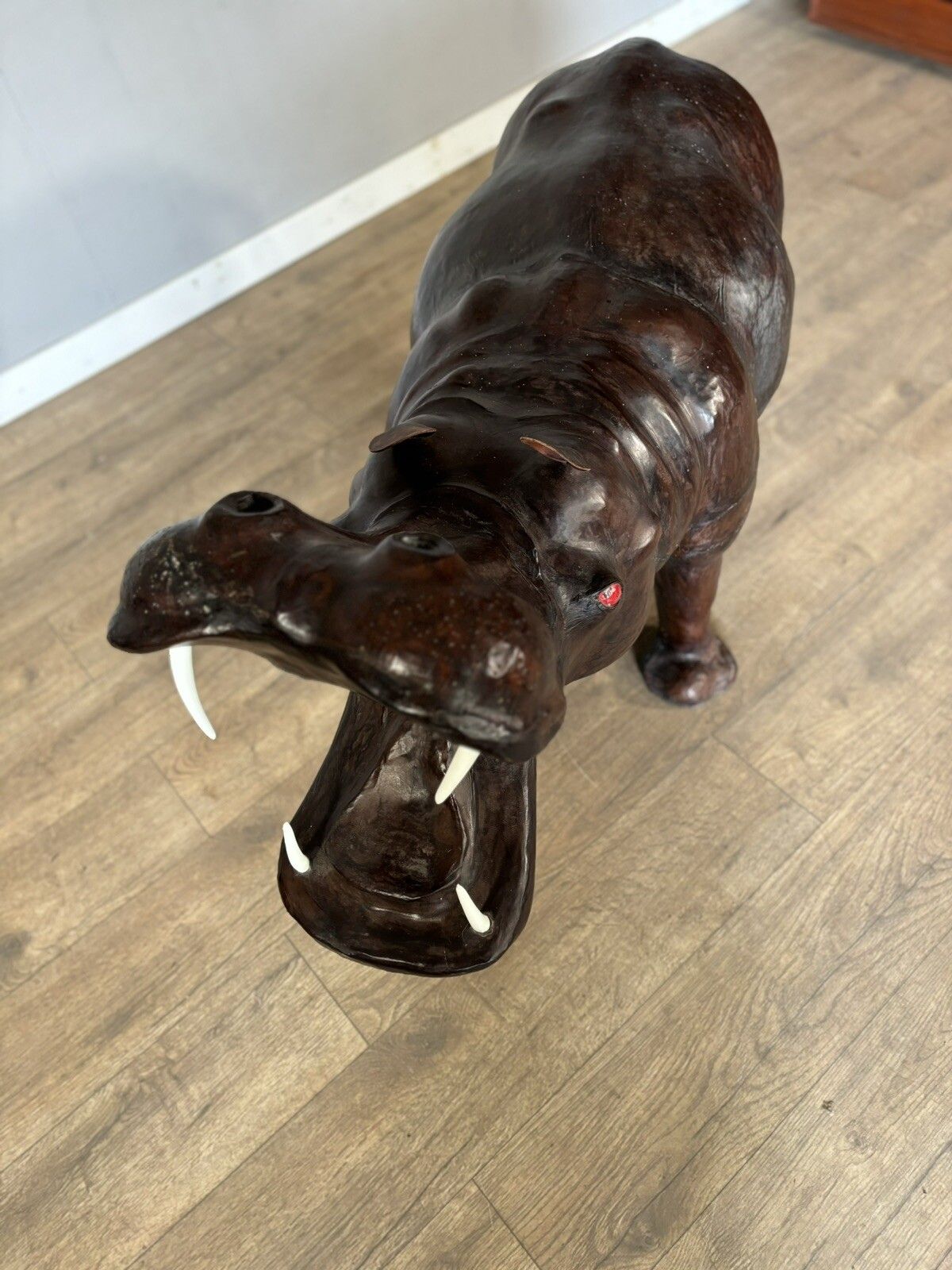 20th Century Liberty London Style Extra Large Leather Hippo photo for sale