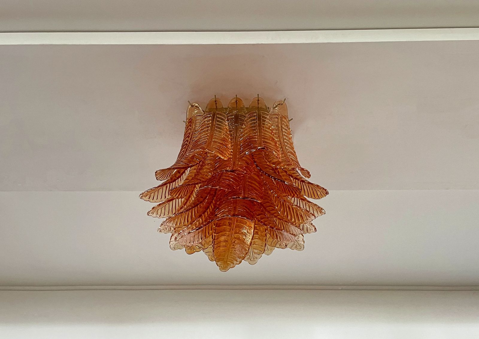 Murano Ceiling Lamp – 32  Amber Felci Glasses photo furniture
