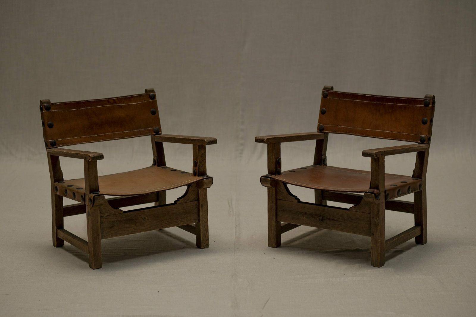 Spanish Brutalist Easy Chair Set photo for sale