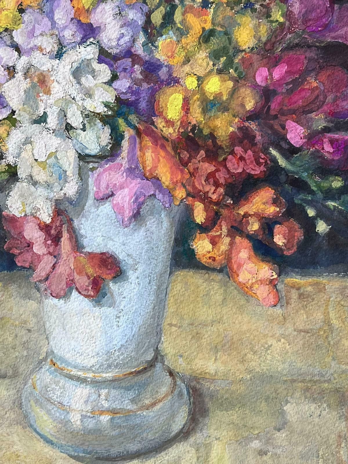 Jean Laforguebloom Floral Display Mid 20th Century French Post Impressionist Signed Painting1953 photo vintage