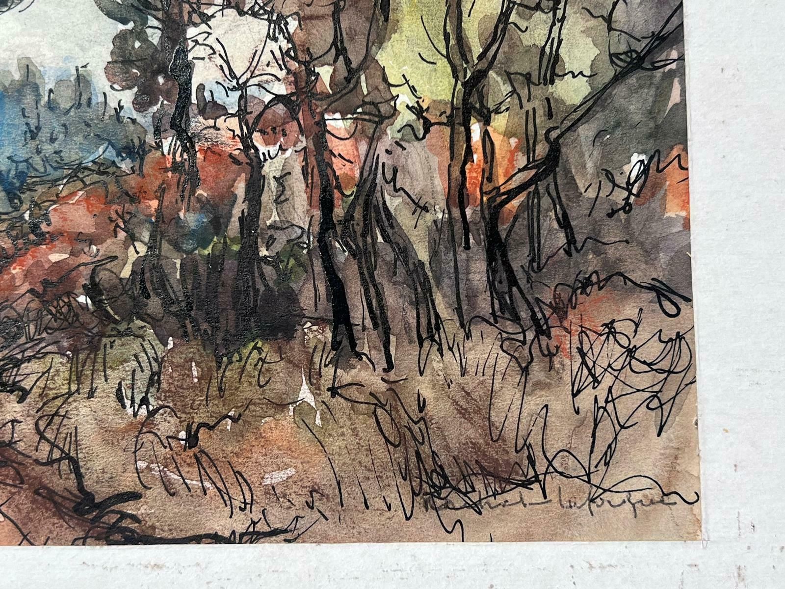 Jean Laforgueautumn Woodland Path Mid 20th Century French Post Impressionist Signed Painting photo Art