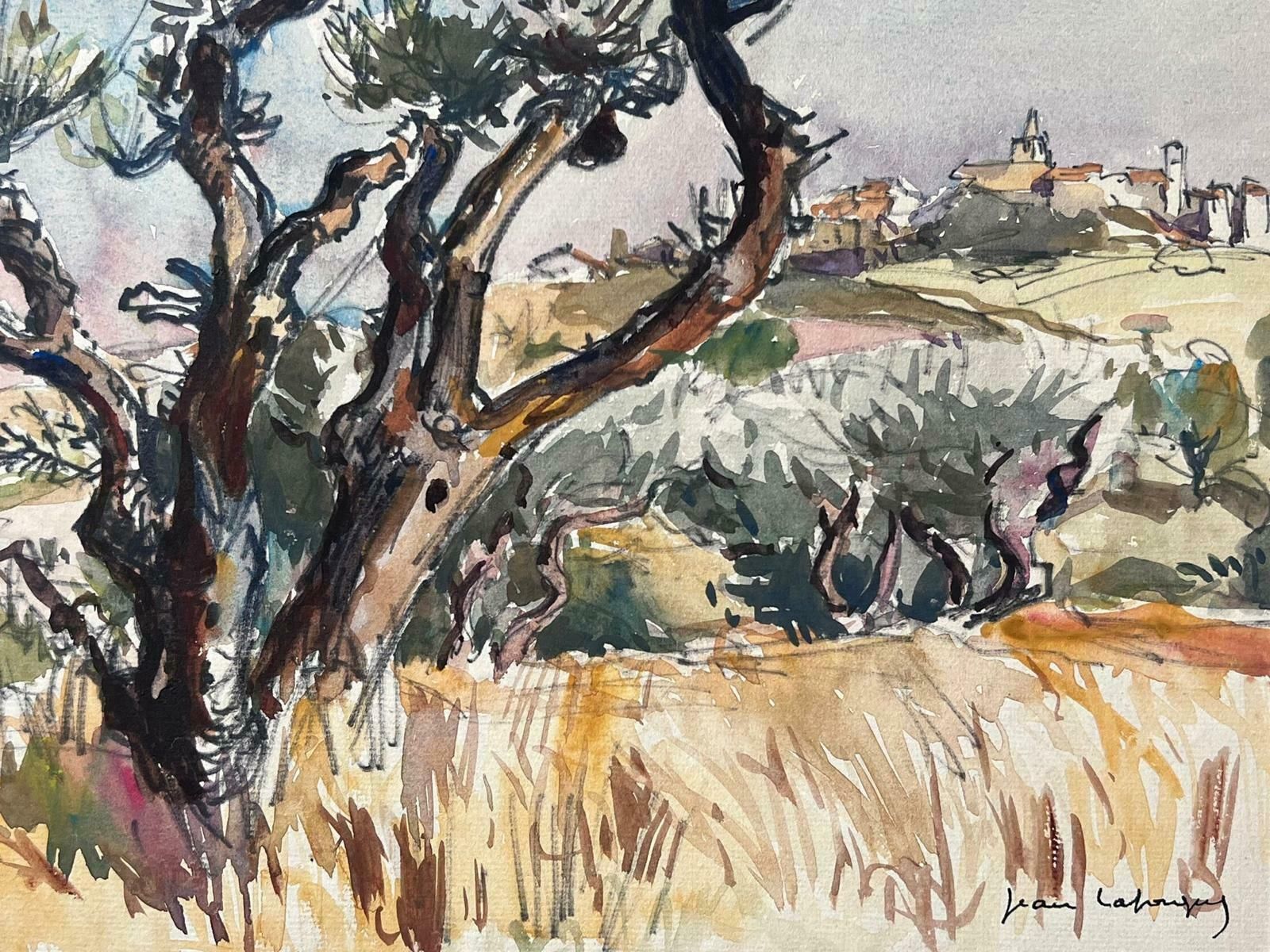 Jean Laforgueprovence Landscape Mid 20th Century French Post Impressionist Signed Painting