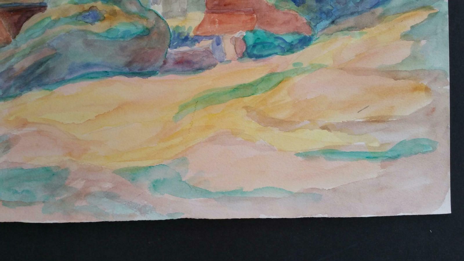 Louis Bellonprovence Village Landscape Post Impressionist 1940's Paintingc. 1940s photo vinterior