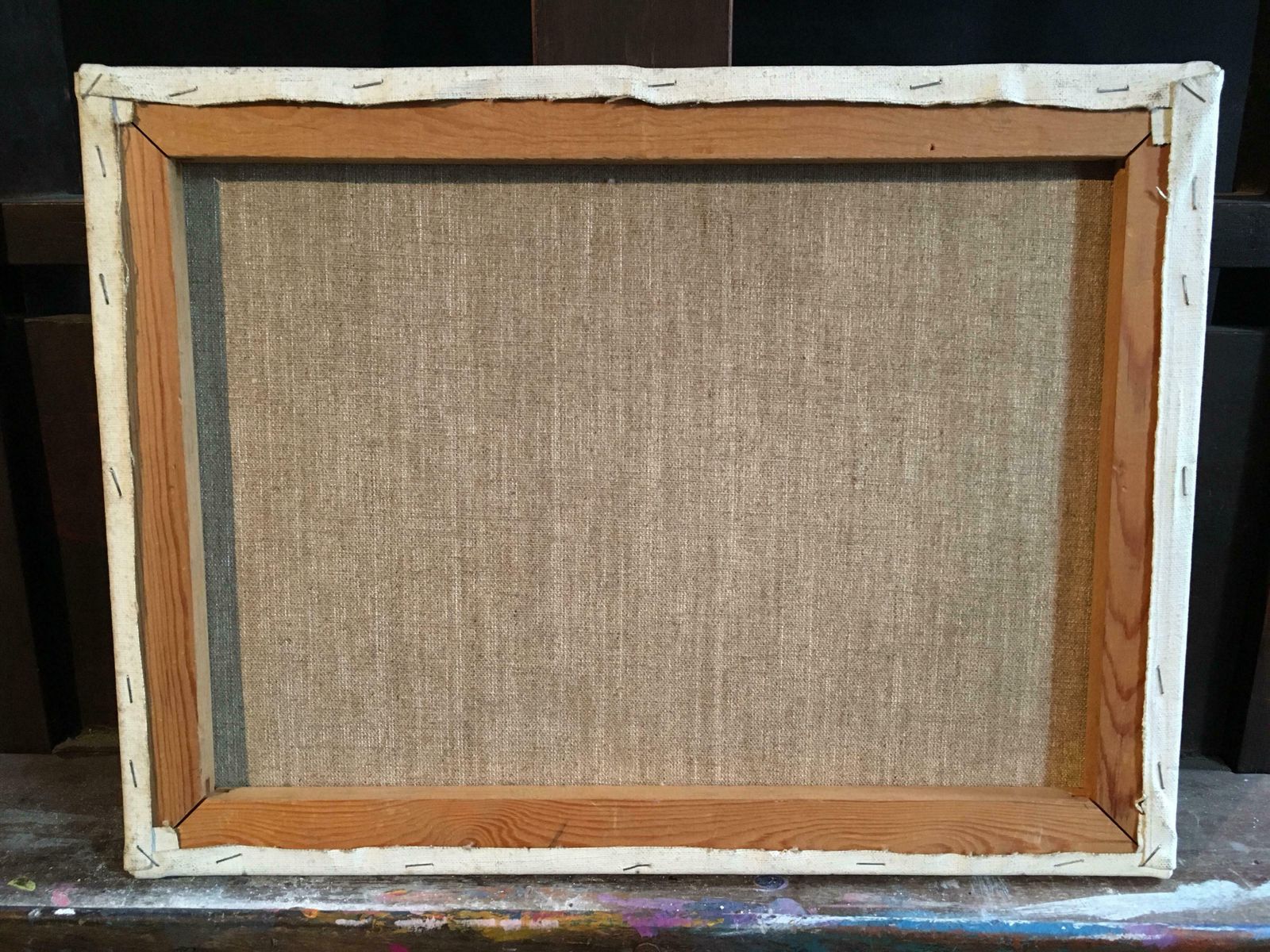 photo furniture Anthony Hedgesdappled Light, Impressionist City Scene, Signed Oil Paintingc. 1980's