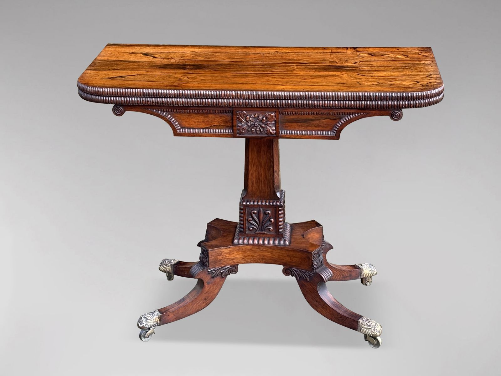 Early 19th Century George IV Period Rosewood Fold Over Card Table photo buy