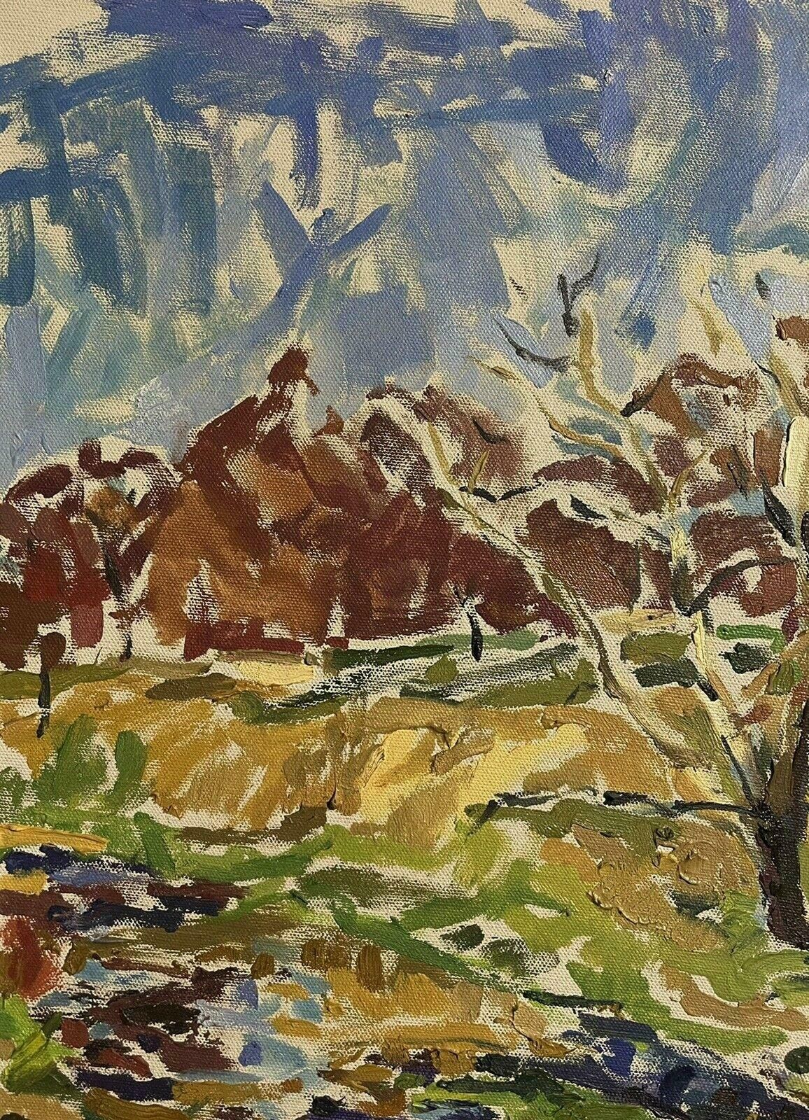 Douglas Stuart Allenlarge  Impressionist Oil Painting   Colourful Flowing River Scene20th Century photo for sale