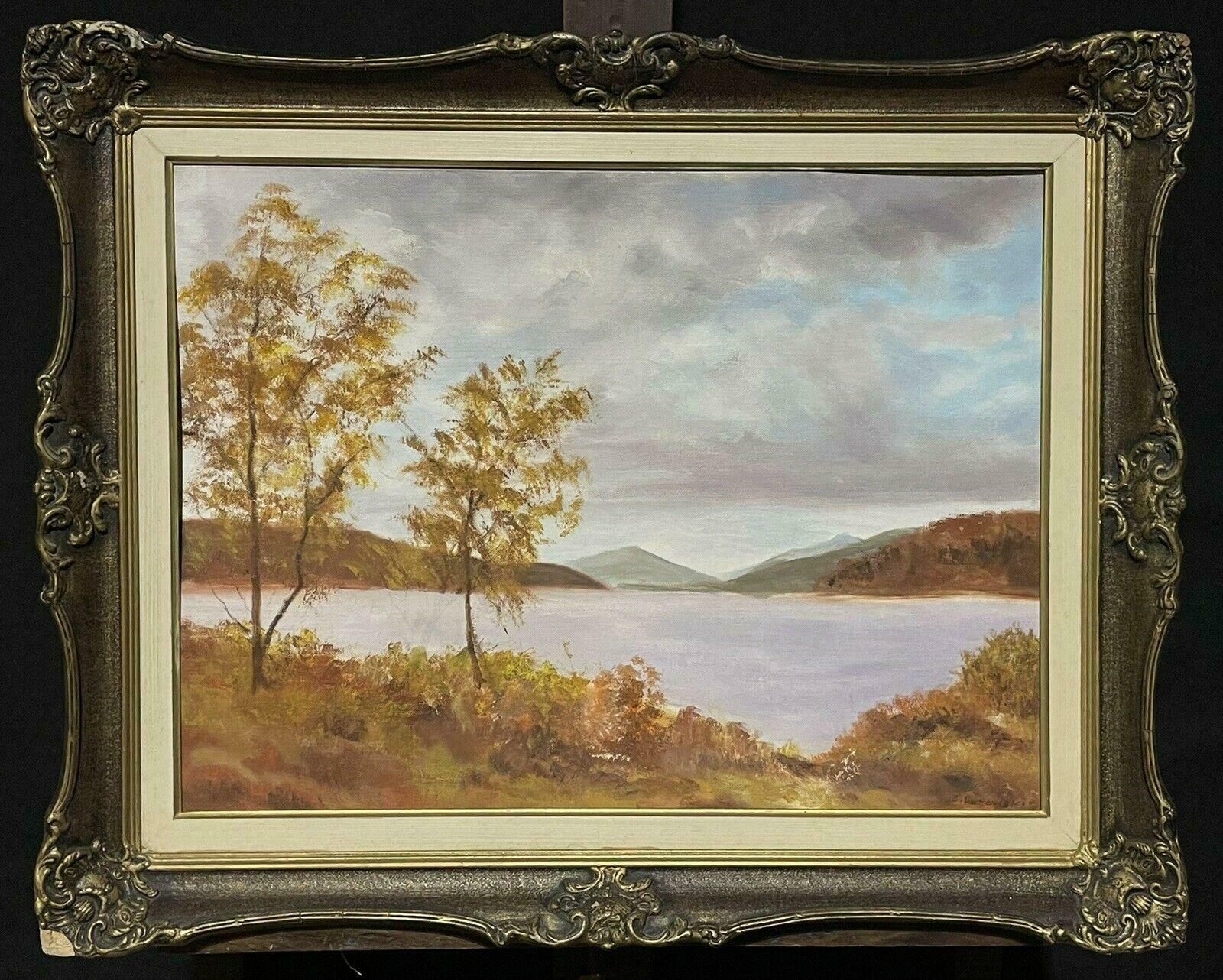 Loch Garry, Scotlandvintage Scottish Highland Loch Scene, Loch Garry Inverness, Signed Oil