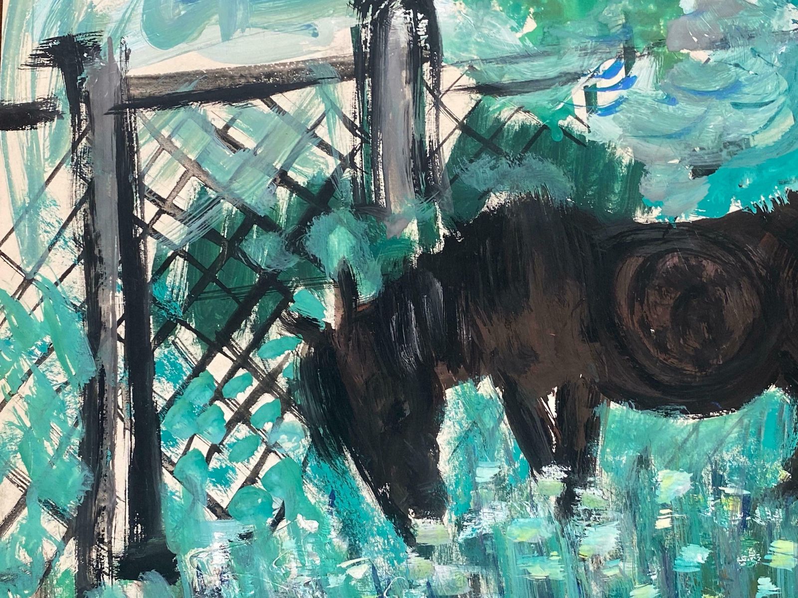édouard Righetti (1924 2001)original French Mid Century Post Impressionist Watercolour  Horse And Cart1950's photo buy