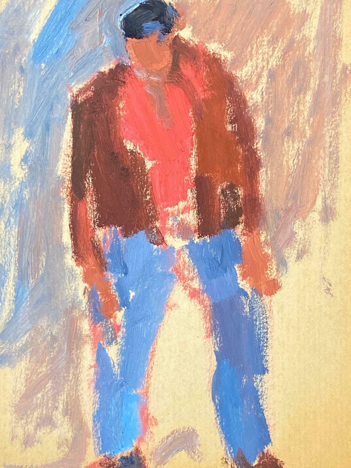 Elisabeth Hahn20th Century German Modernist Oil Painting Portrait Study Of A Man20th Century photo for sale