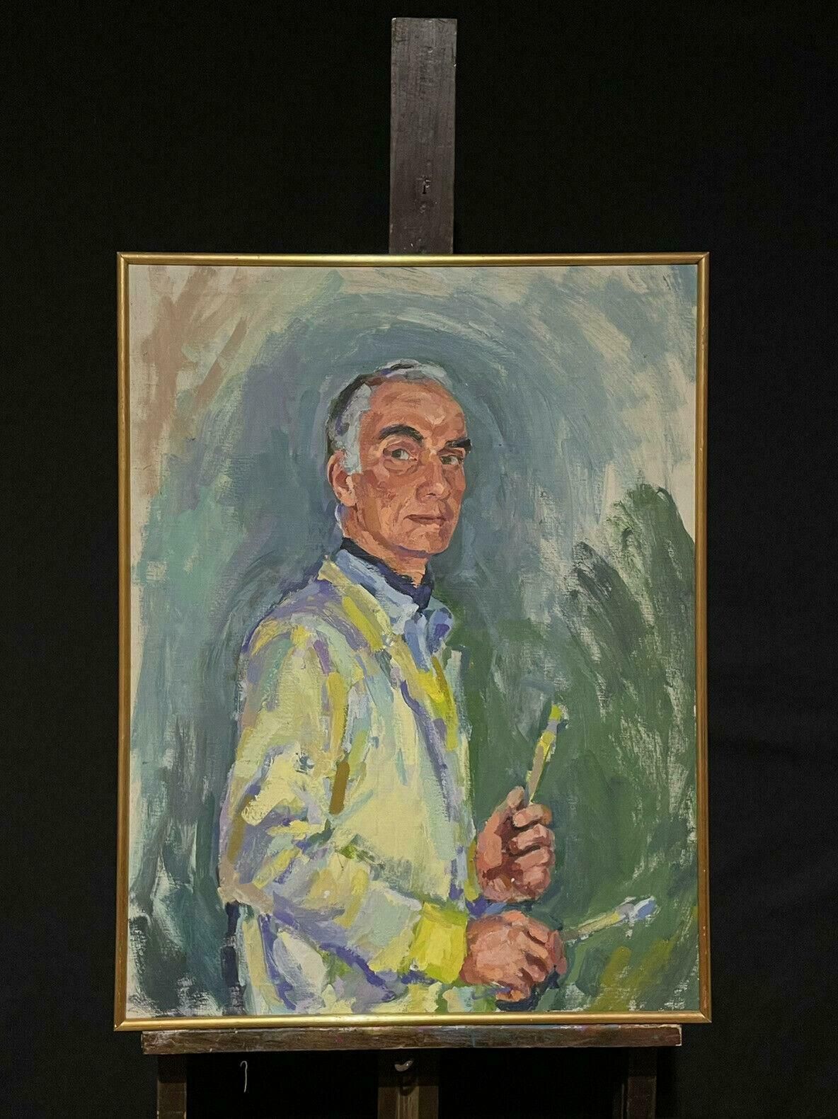 Douglas Stuart Allenlarge Impressionist Oil Painting   Self Portrait Of Douglas Allen20th Century photo furniture