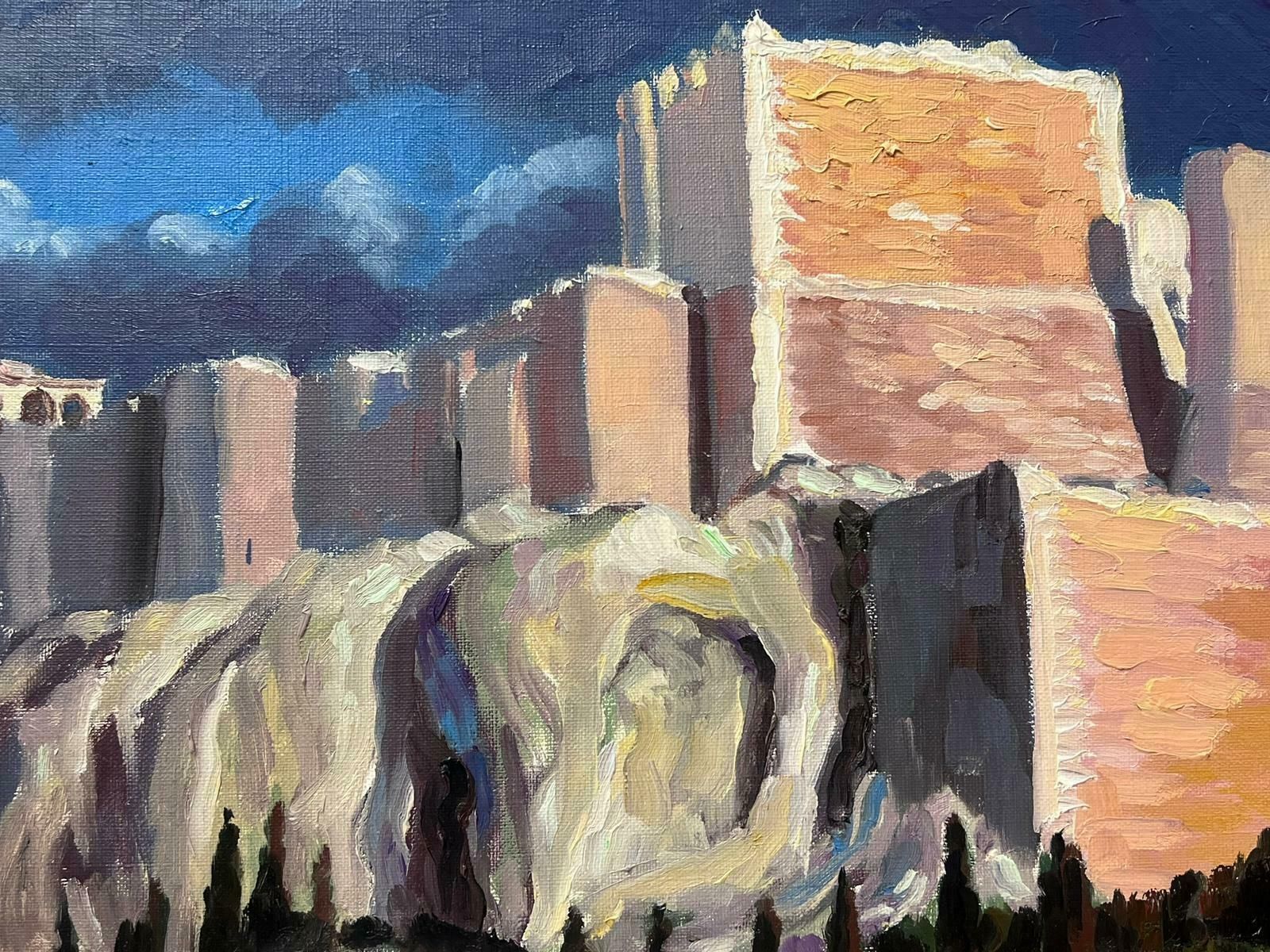 Georges Bordonovecontemporary French Impressionist Oil European Ancient City Fortress Landscape photo Art