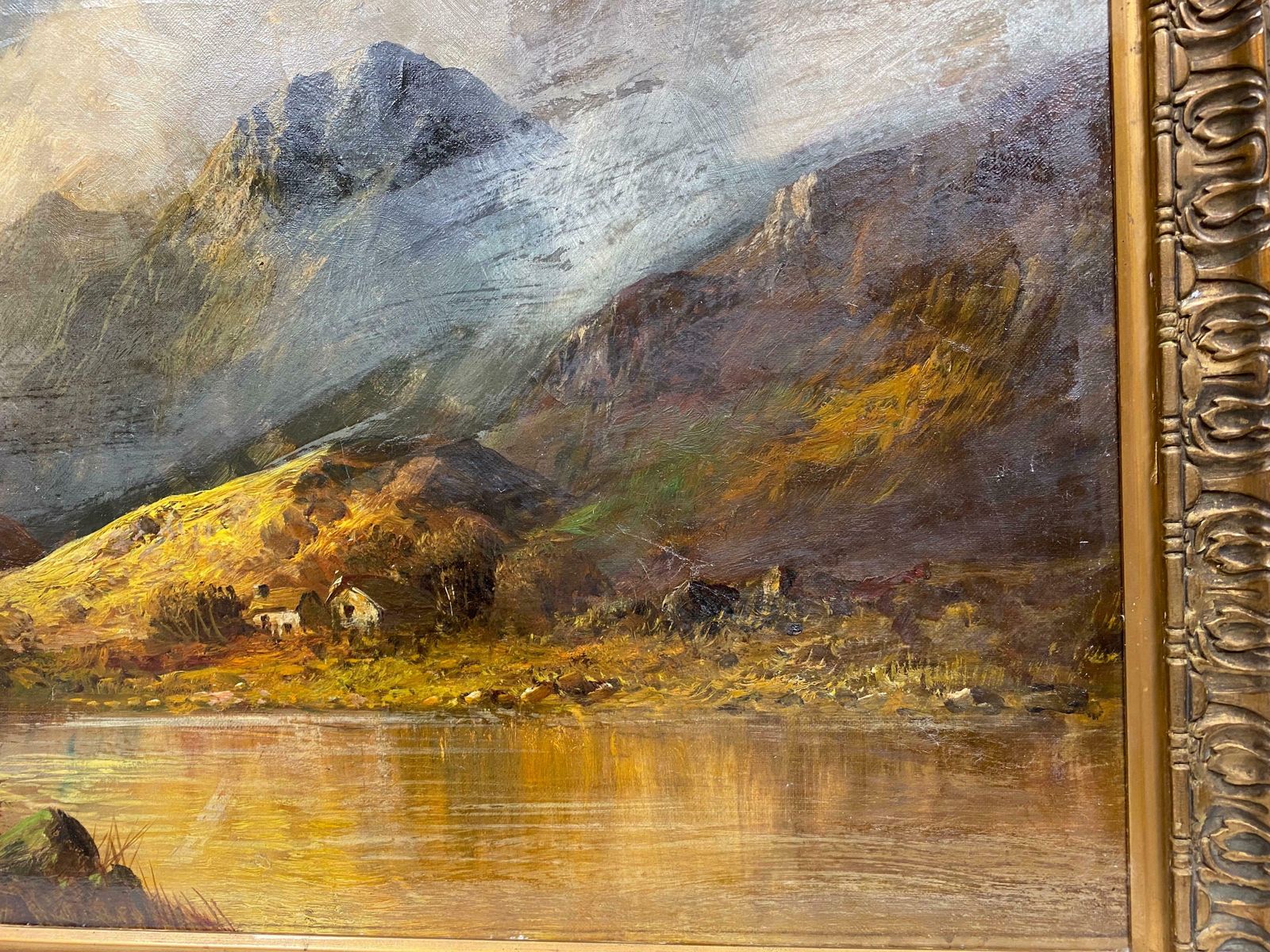 Francis E. Jamiesonantique Scottish Highlands Oil Painting Misty River Landscape Perthshirec.1920's photo vinterior