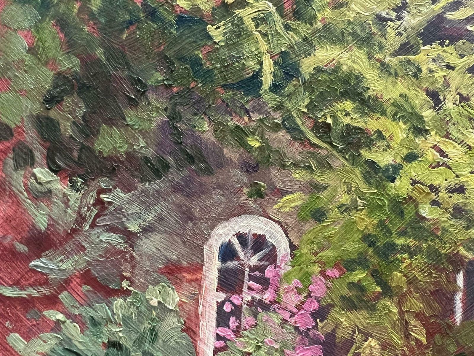 Geza Somerset Paddonflower Garden Window Modern British Impressionist Oil Painting photo for sale