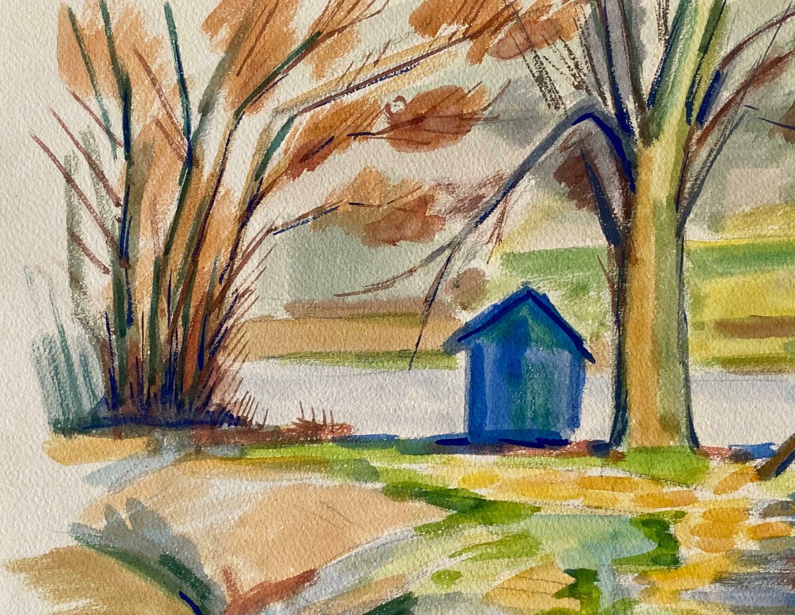 Louis Bellon1940's Provence French Landscape   Post Impressionist Artistc. 1940s photo Art