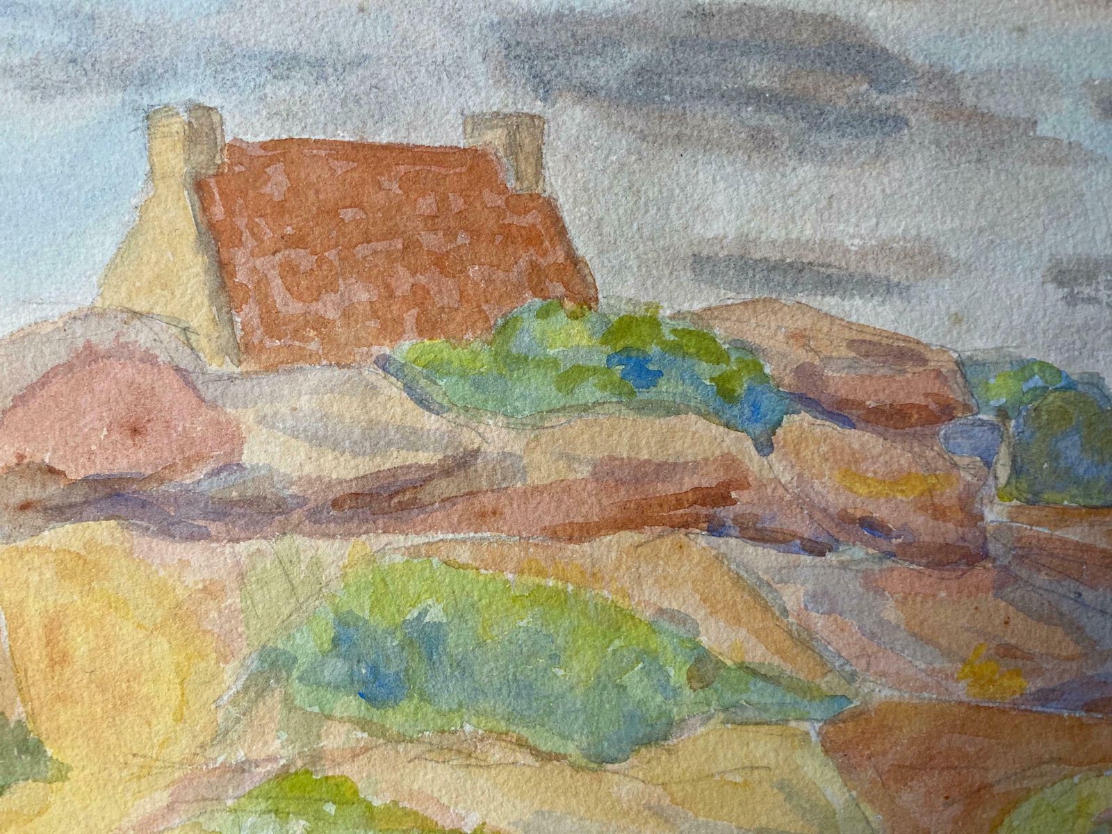 Louis Bellon1940's Provence Painting French Light Landscape    Post Impressionist Artistc. 1940s photo furniture