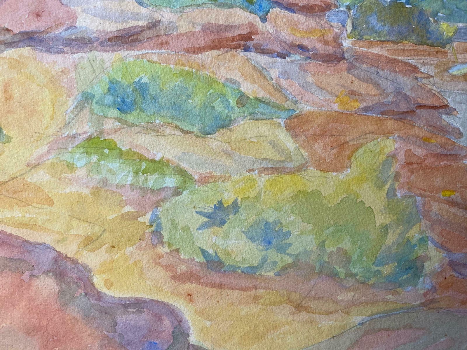 Louis Bellon1940's Provence Painting French Light Landscape    Post Impressionist Artistc. 1940s photo Art