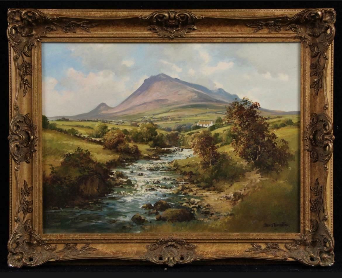 Denis Thorntonthe Annalong River, Binnian Mountain, County Down, Ireland Oil Painting photo furniture