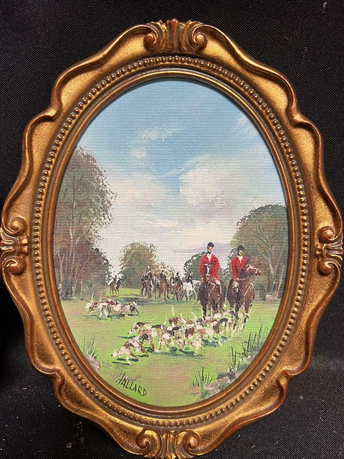 British Sporting Artset Of 4 Hunting Scenes British Oil Paintings Signed   4 X Original Paintings photo 1226.0