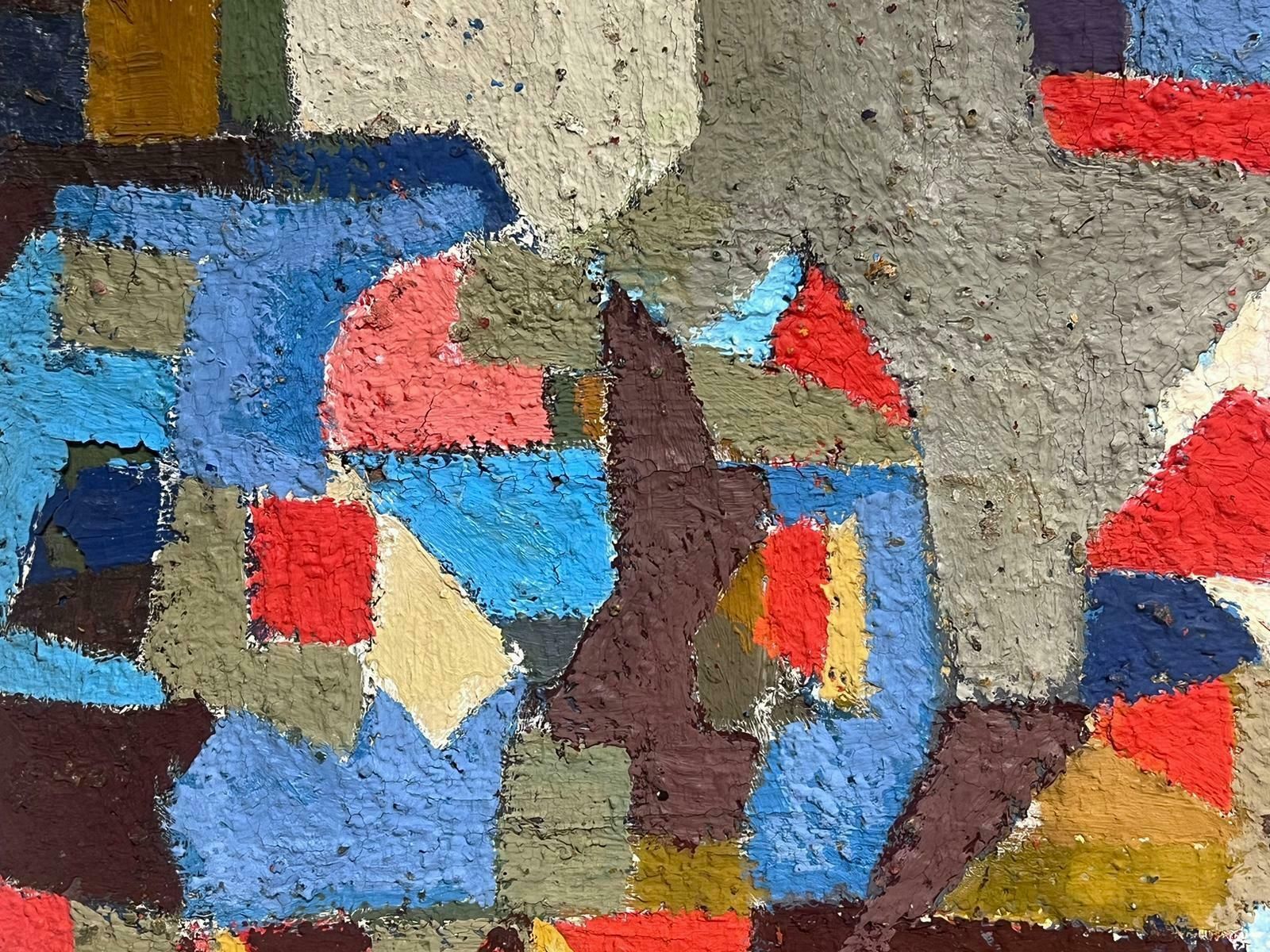 Jean Besnardamazing Mid 20th Century Cubist Abstract Cubist Oil Painting Listed Artist photo vintage