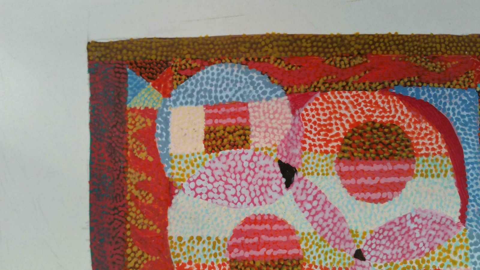 Louis Bellon French Neo Impressionist Pointillist Abstract Mid 20th Century Small Painting C. 1940s photo furniture