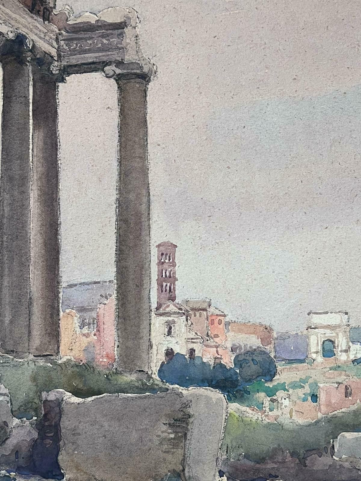 Jean Laforguemid 20th Century French Post Impressionist Signed Painting Tall Stone Monument photo vinterior