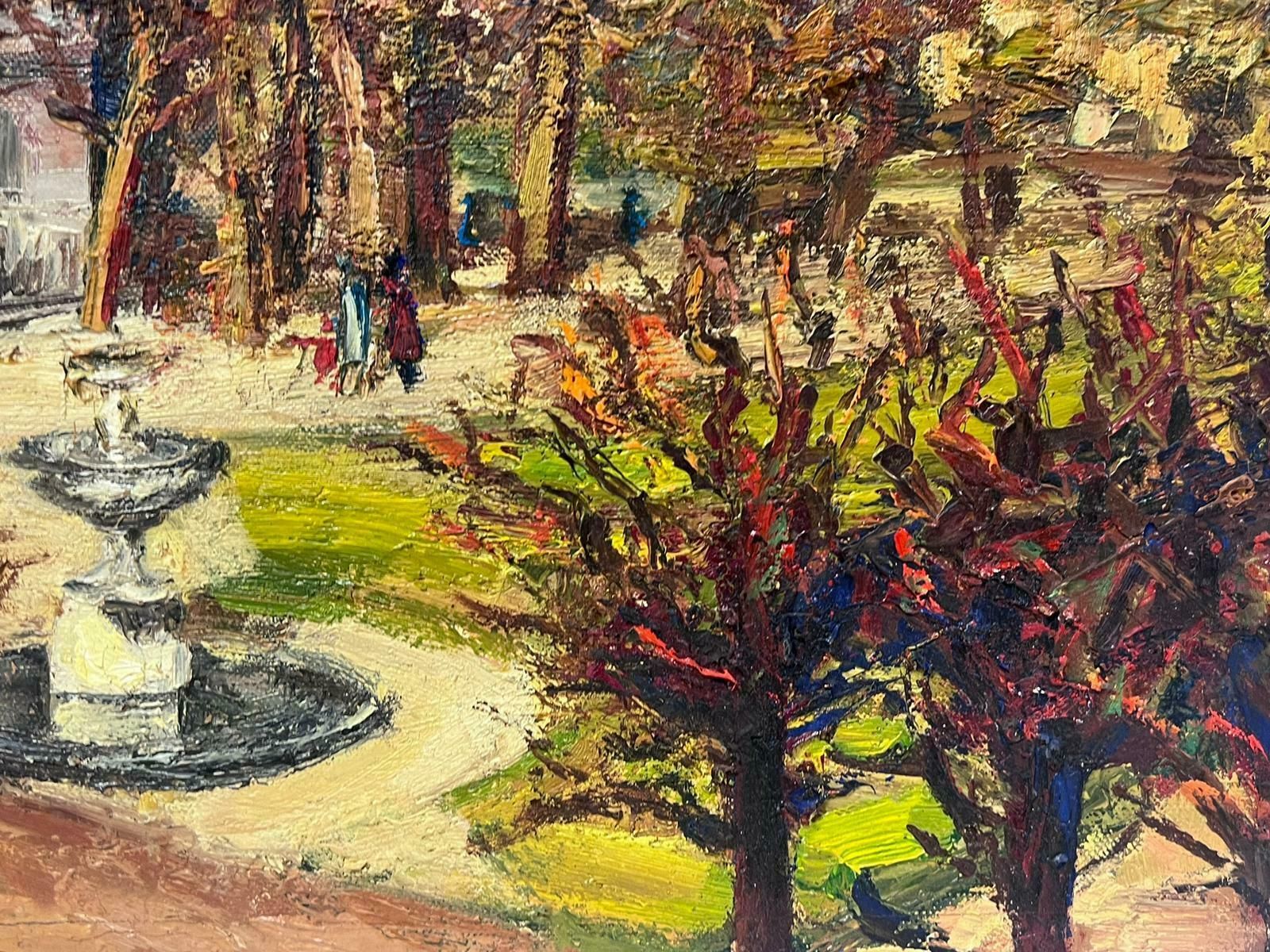 Josine Vignonfrench Post Impressionist Oil Paris Square Place Des Vosges? Signed Original1960's photo for sale
