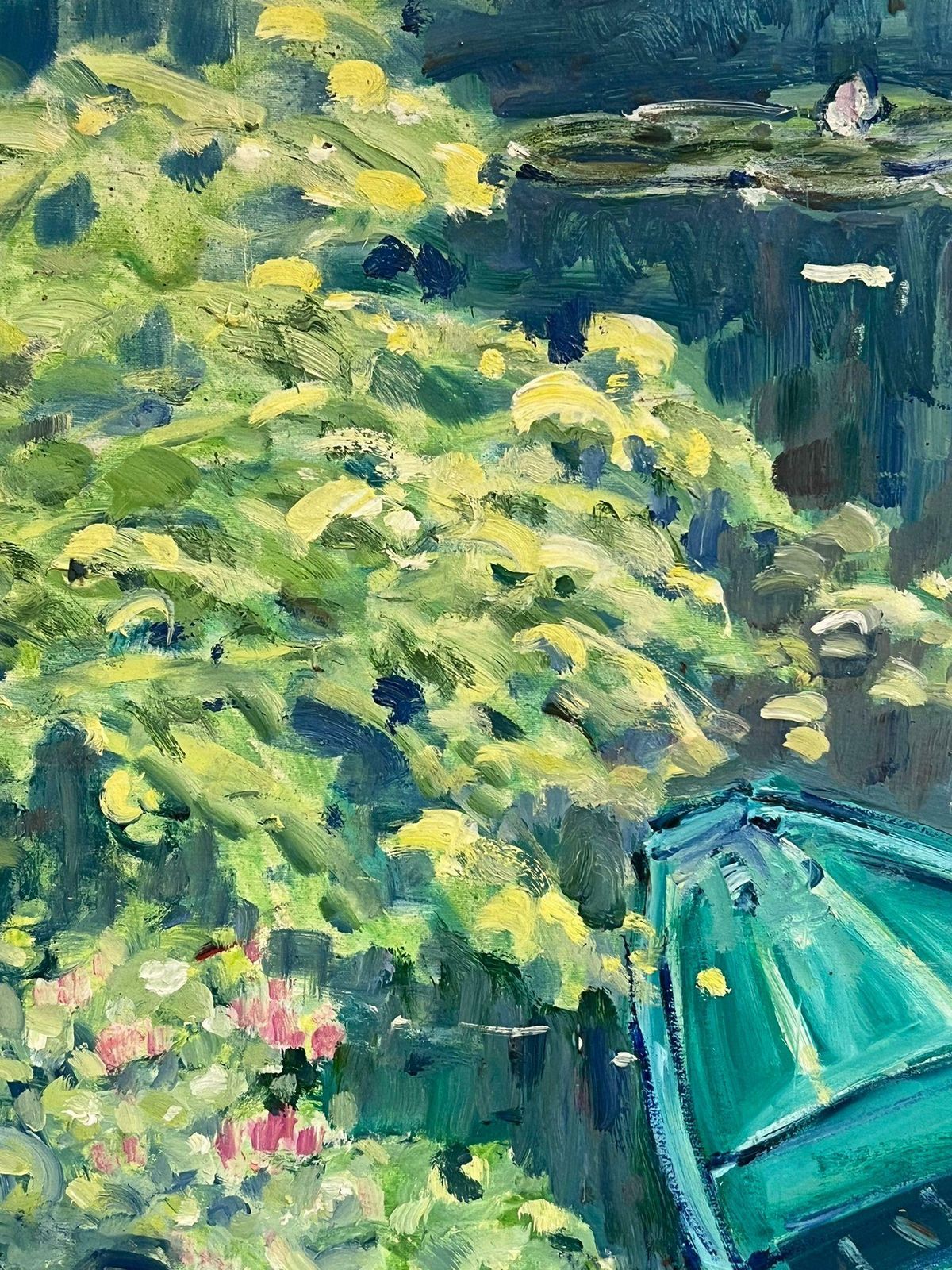 C. Dumontierthe Waterlily Pond At Giverny Signed French Impressionist Framed Oil Painting photo Art