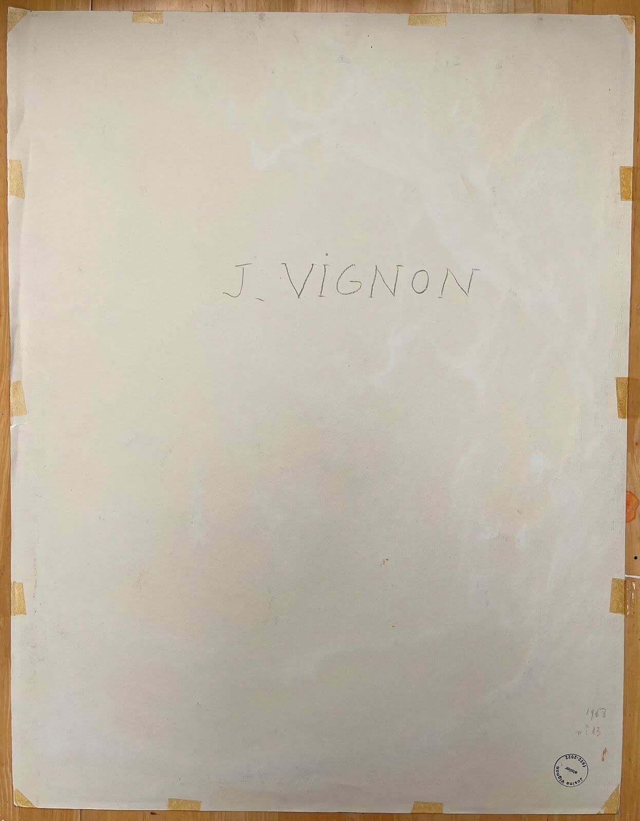 Josine Vignonmid Century French Original Ink Drawing   Urban View Through Olive Trees1950's photo buy