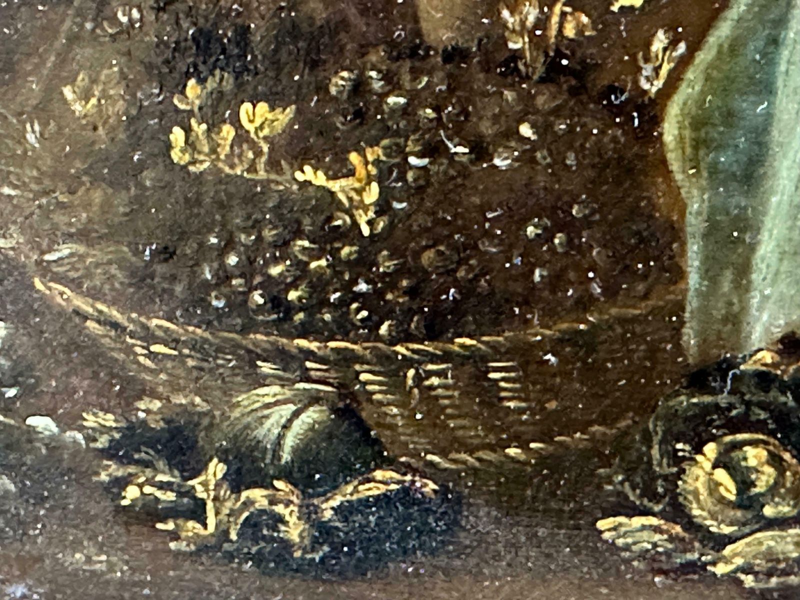 photo for sale Flemish Old Master17th Century Dutch Flemish Old Master Oil On Panel Figures Grape Harvest
