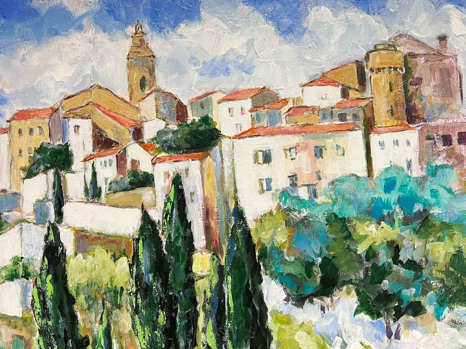 R. Roubigordes Provence Huge French Original Contemporary Oil Painting Signed Dated2005 photo Art