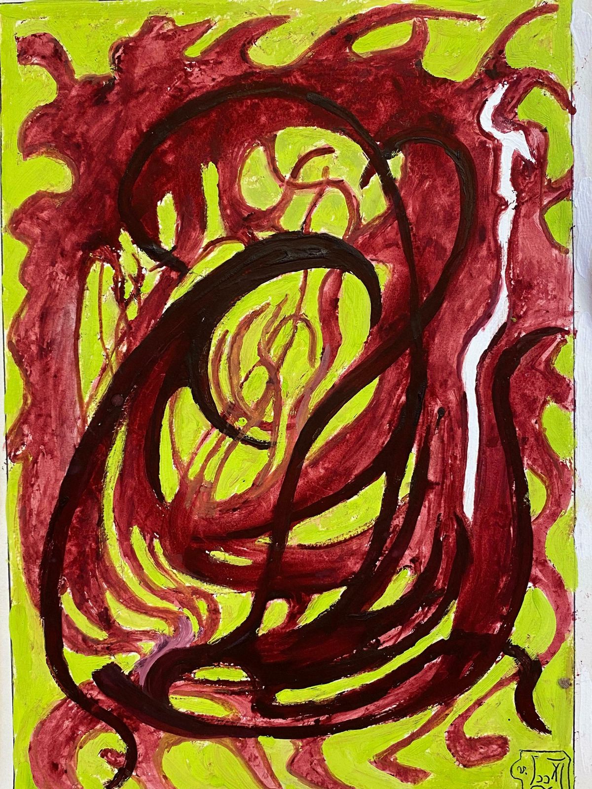 Unknownset Of 9 Original French Abstract Oil Paintings   Each Signed & Dated C. 1993 photo for sale