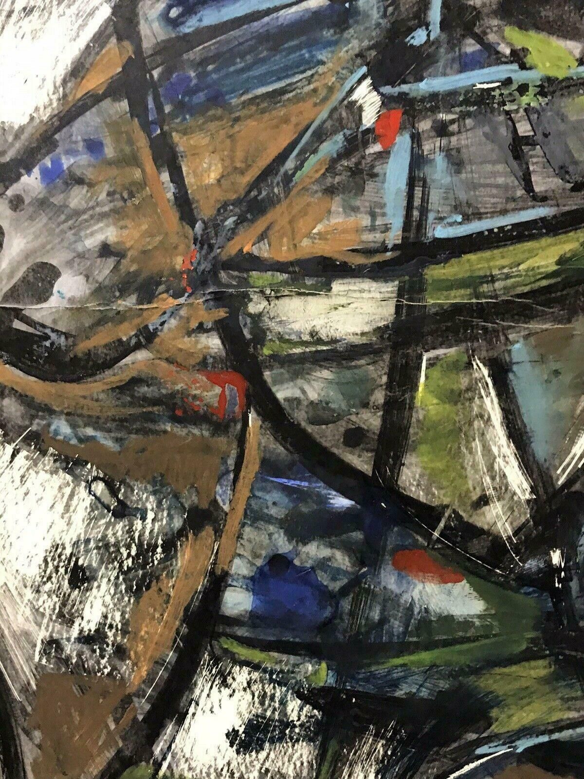 Unknown1980's French Abstract Oil Painting   Signed & Dated   Amazing Shapes And Colour20th Century photo vintage