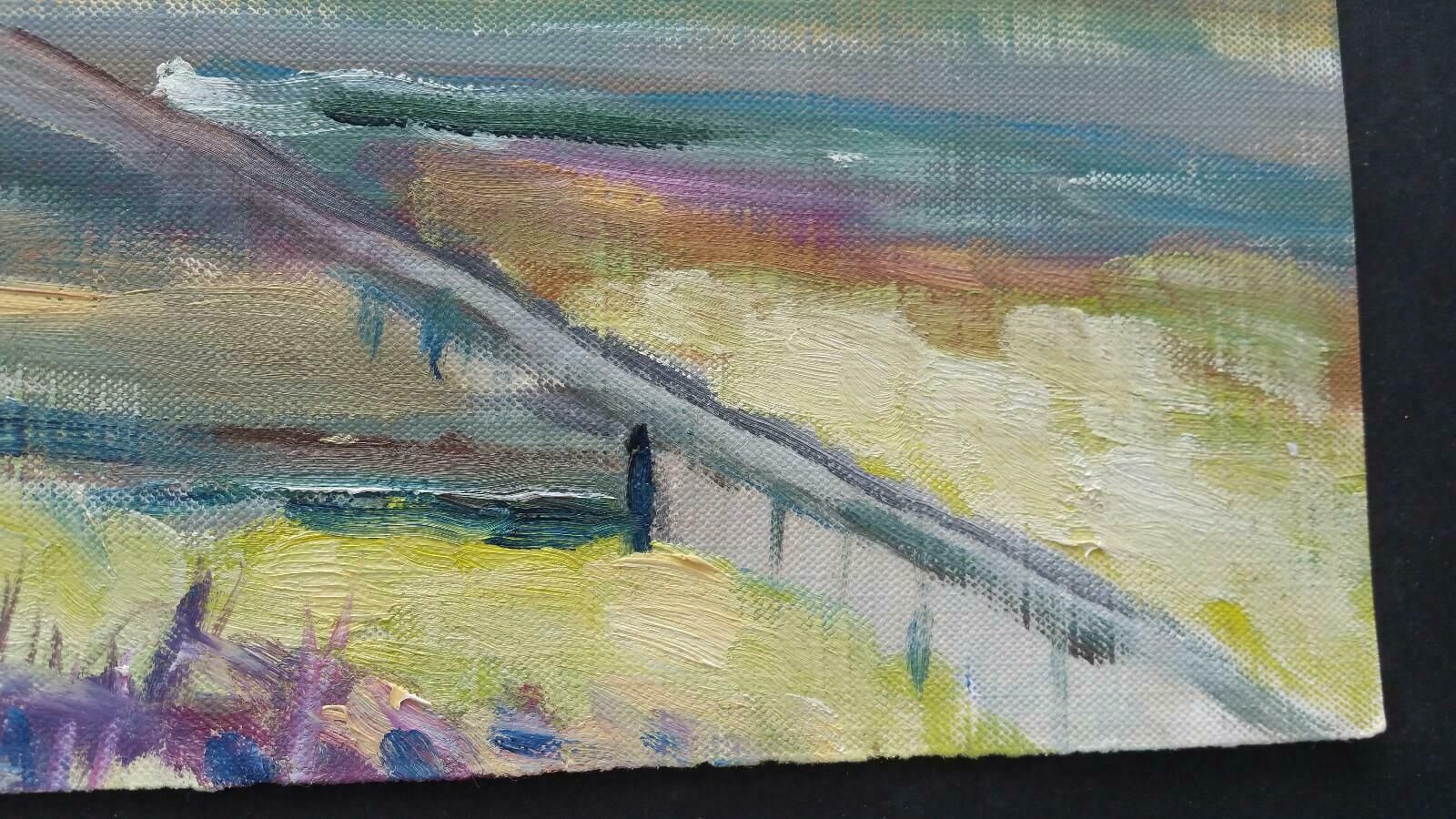 Unknown20th Century French Oil Painting A Summer Sea Viewlate 20th Century photo for sale