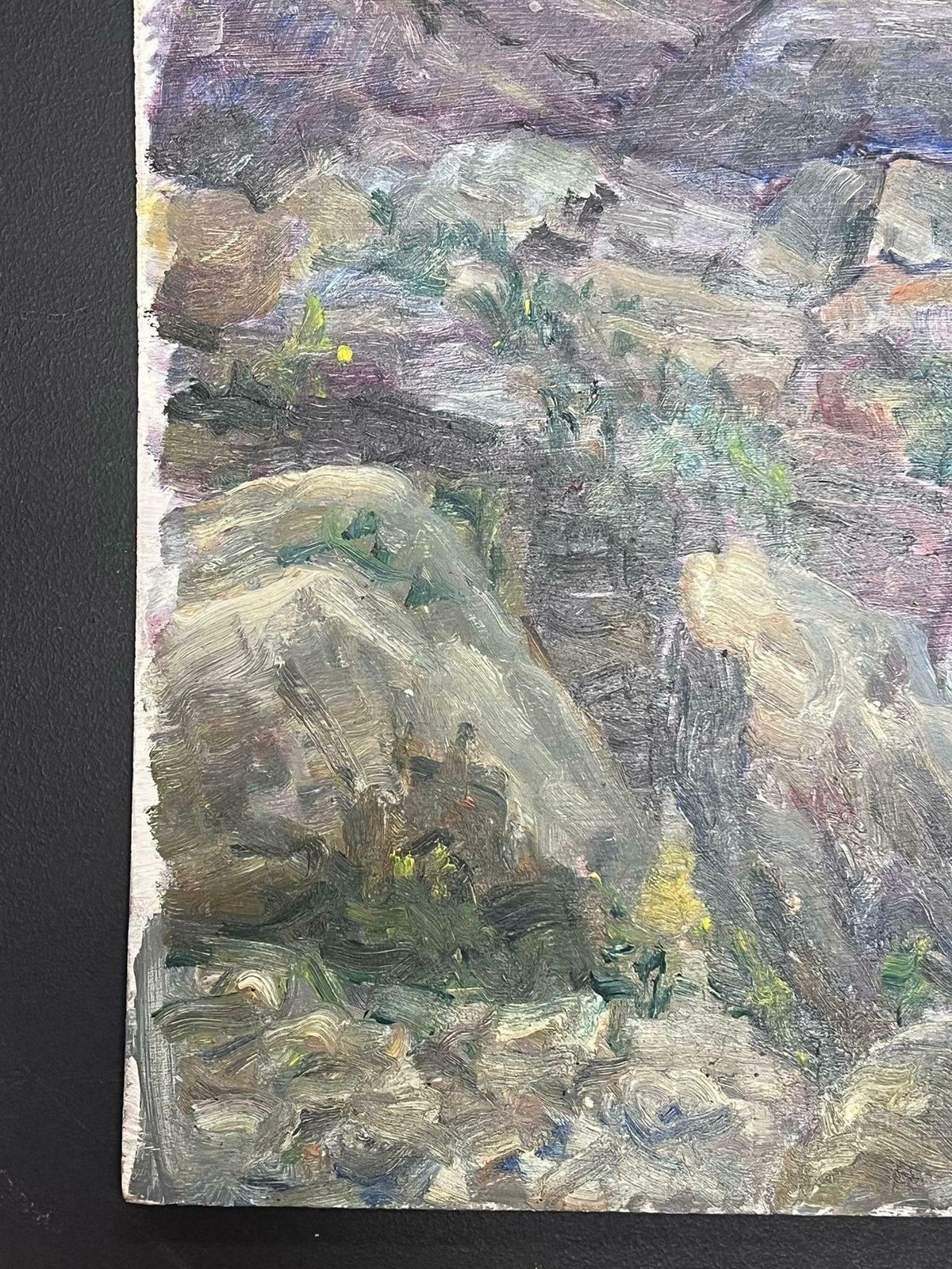 Regine Davidmid 20th Century 1950's French Post Impressionist Oil Rocky Waterfall1950's photo for sale