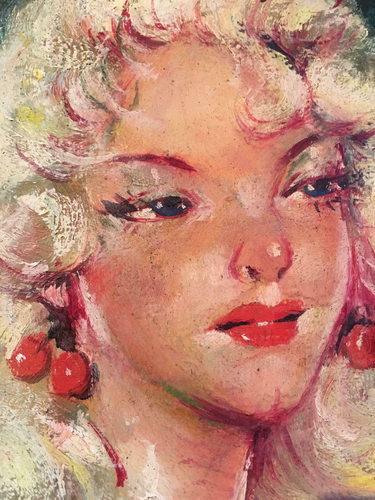 Th. Randoinmid 20th Century French Portrait In Kitsch Style, Parisian Belle, Signed Oil C.1960s photo 766.0
