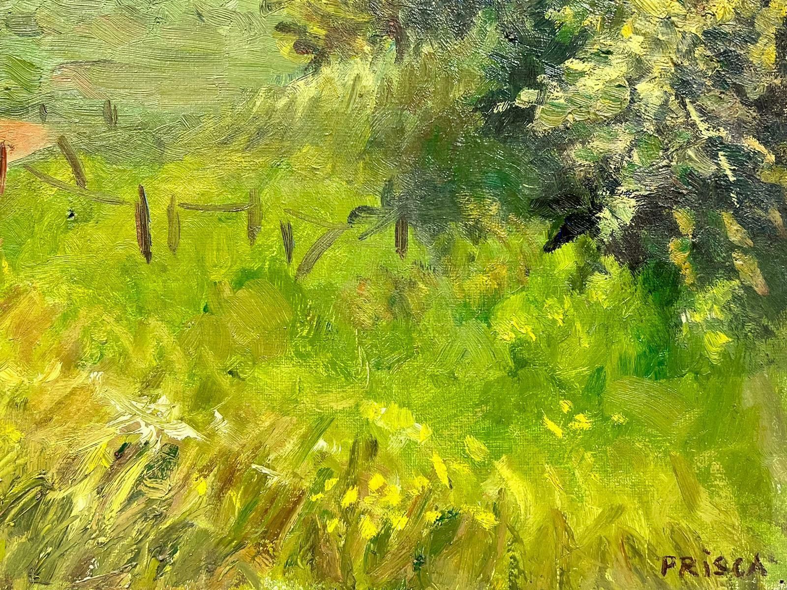 Josine Vignonhorses Grazing In Tranquil Pastures Large French Post Impressionist Oil Painting1960's photo Art