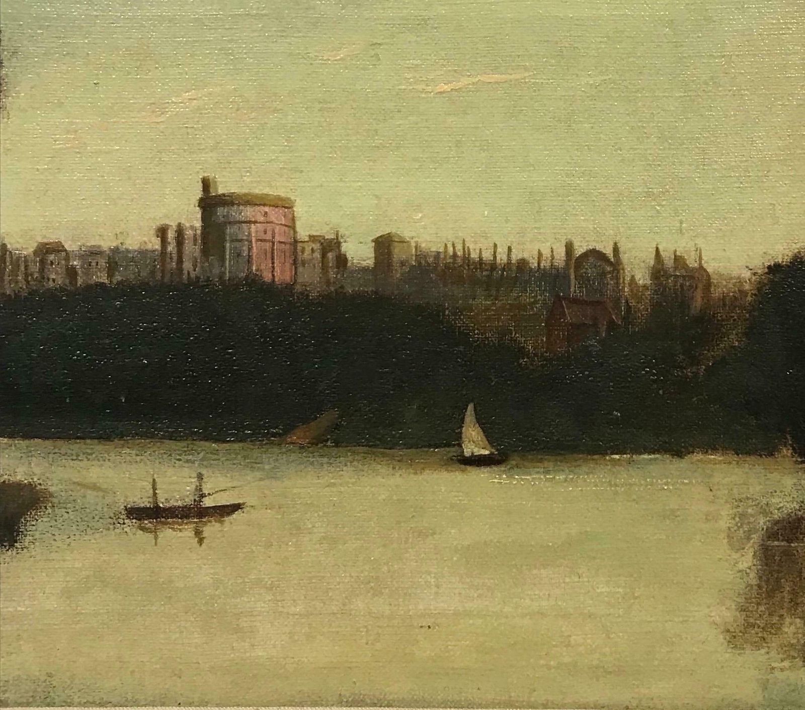 J. Lewiswindsor Castle From The River Thames, Signed Victorian Oil Painting, Framed19th Century photo buy