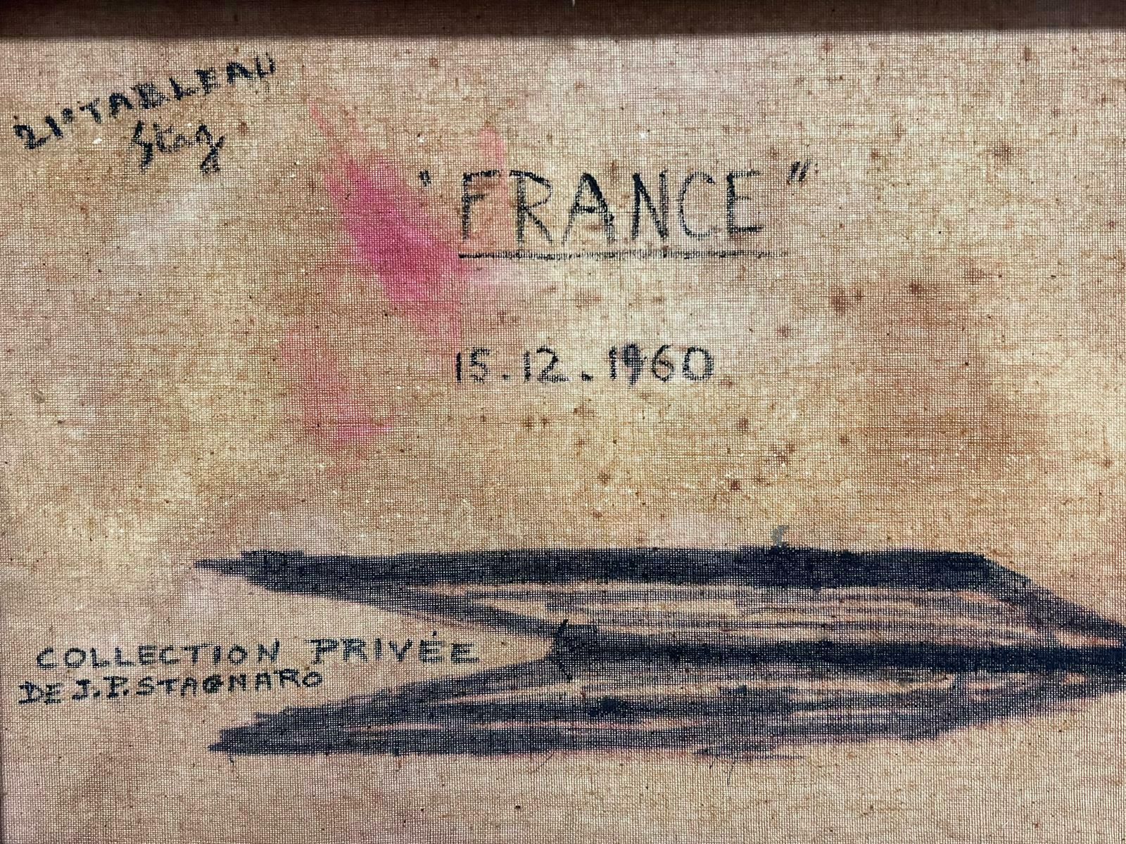 Jean   Pierre Stagnaro1960's French Abstract Oil Painting Very Very Thick Impasto Oil Exhibited Work1960 photo vinterior