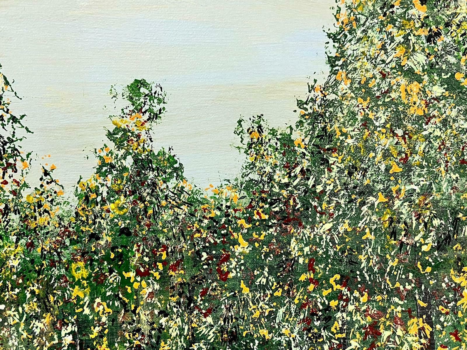 Contemporary British Tall Trees British Surrealist Modernist Oil Painting On Canvas Large Work photo 1532.0