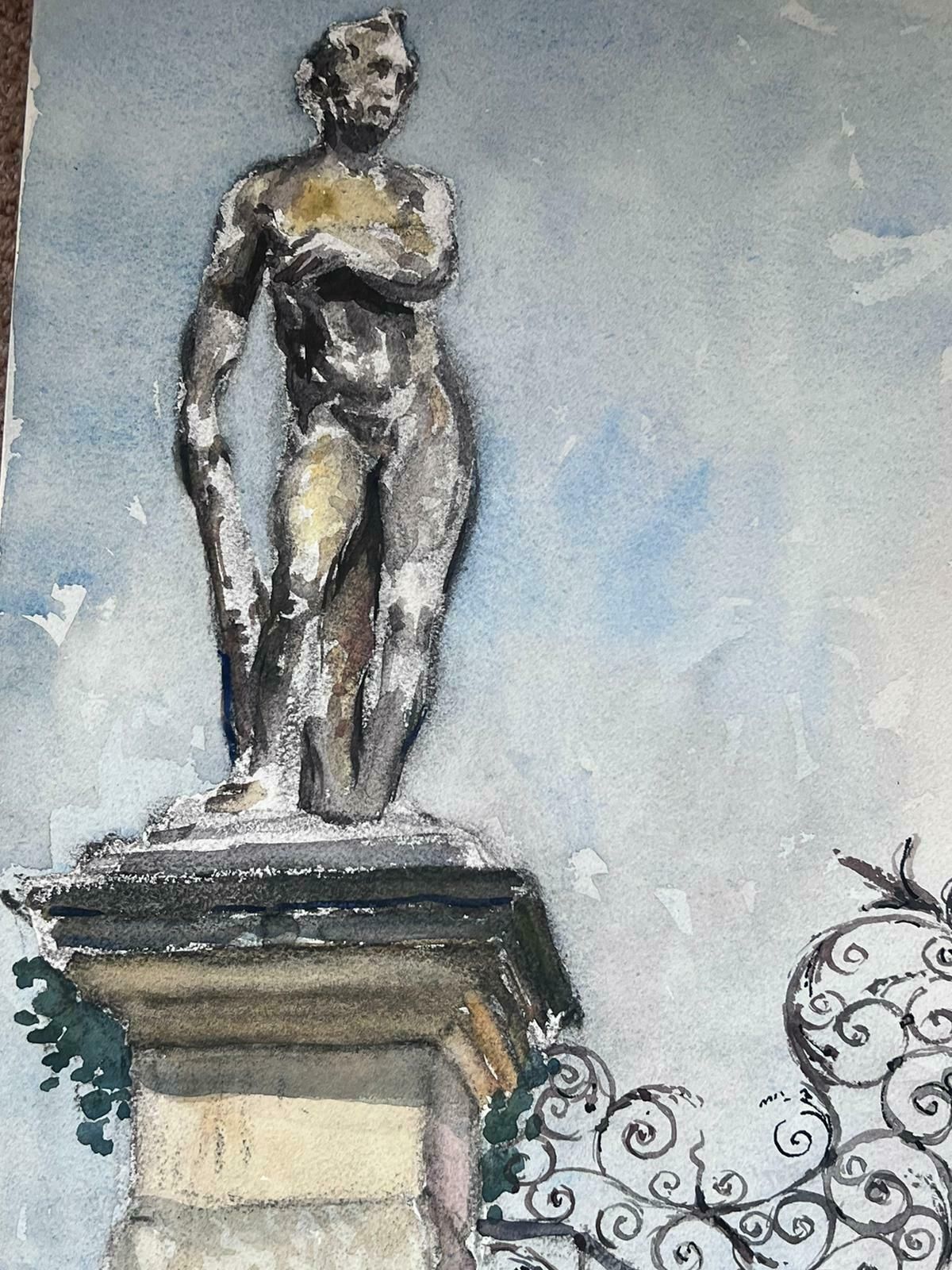 Jean Laforguechateau Park Gates & Gardens Mid 20th Century French Impressionist Painting photo furniture