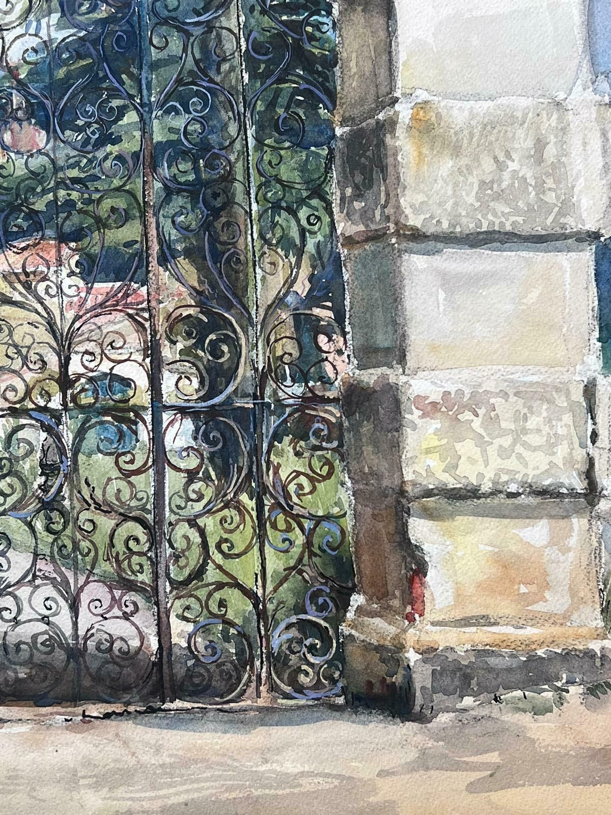 Jean Laforguechateau Park Gates & Gardens Mid 20th Century French Impressionist Painting photo vinterior